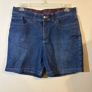 Lee Comfort Waistband Women's size 14 Bermuda blue‎ jean denim shorts jeans